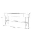 Ver imagem 5 de Rack Bancada Ária com Aparador Vivant Champanhe Off White - Hb Móveis
