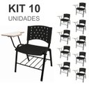 Ver imagem 2 de Kit 10 Cadeiras Universitárias c/ Prancheta com Porta Livros - 32011