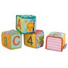 Brinquedo Educativo 4 Cubos Macios Blocos de Empilhar Grab & Stack 3+ Meses Bright Starts - 1