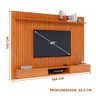Painel Home Suspenso para Tv até 60 Polegadas Ripado Nature Caedo Jm Móveis - 4