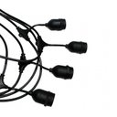 Ver imagem 1 de Cordão de Luzes Taschibra Cipro para 8 Lâmpadas E27 com Prolongador Preto Bivolt