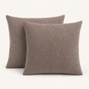 Ver imagem 2 de Kit 2 Capa Almofada Linho Macio Luxo 45x45 Decorativa Ziper:Marrom