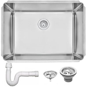 Cuba Profissional Tramontina Dritta Pro Inox Acabamento Scotch Brite 70x50 Cm com Válvula e Sifão