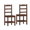 Ver imagem 2 de Kit com 2 Cadeiras de Jantar Madeira Maciça Perola Castanho S/estofado