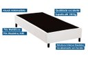 Ver imagem 3 de Cama Box Base Casal Universal Courano White (138x188x20) - Costa Rica