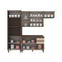 Ver imagem 5 de Cozinha Compacta 4 Peças com Tampo Lora 10 Portas MDF Duna Cristal Casa 812