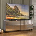Ver imagem 2 de Rack Tv até 50 Polegadas 4 Portas com Rodízios e Espelhos Multimóveis Mp1080 Grafite