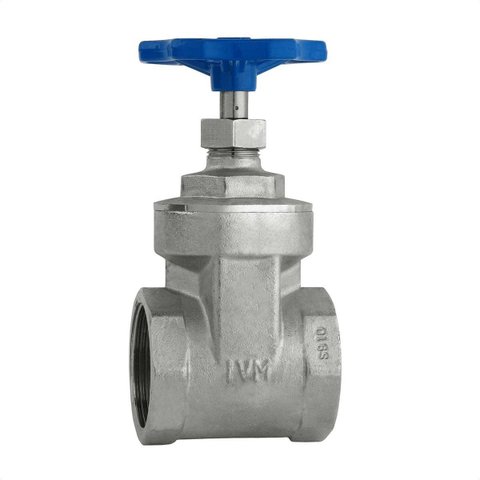 Registro Gaveta 2.1/2 Padrão Saneamento Nbr 14580 Latão Forjado Niquelado Industrial Ivm Italy