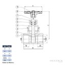 Ver imagem 2 de Registro Gaveta 2.1/2 Padrão Saneamento Nbr 14580 Latão Forjado Niquelado Industrial Ivm Italy