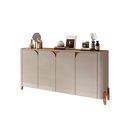 Ver imagem 2 de Aparador Buffet Sala Memphis com Pés de Madeira Maciça - 2 Cores:offwhite-cedro