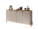Ver imagem 2 de Aparador Buffet Sala Memphis com Pés de Madeira Maciça - 2 Cores:offwhite-cedro