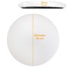 Kit 03 Assentos Redondo Banqueta Cadeira Estofados Poltronas H02 Corino Branco 35 cm - Lyam Decor As - 6