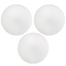Kit 03 Assentos Redondo Banqueta Cadeira Estofados Poltronas H02 Corino Branco 35 cm - Lyam Decor As - 1