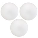 Ver imagem 1 de Kit 03 Assentos Redondo Banqueta Cadeira Estofados Poltronas H02 Corino Branco 35 cm - Lyam Decor As