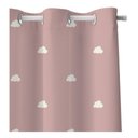 Ver imagem 3 de Cortina Infantil Nuvem Rosa E Branca Tecido Premium 2,6x1,5m
