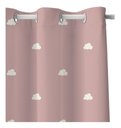Ver imagem 3 de Cortina Infantil Nuvem Rosa E Branca Tecido Premium 2,6x1,5m