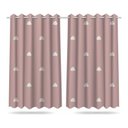 Ver imagem 1 de Cortina Infantil Nuvem Rosa E Branca Tecido Premium 2,6x1,5m