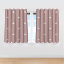 Ver imagem 2 de Cortina Infantil Nuvem Rosa E Branca Tecido Premium 2,6x1,5m