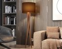 Ver imagem 3 de Luminaria Abajur de Chão Decor com Cupula e Pes de Madeira:marrom