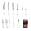 Ver imagem 3 de Cuisinart Conjunto de Facas 15 Peças com Bloco – Branco/cereja
