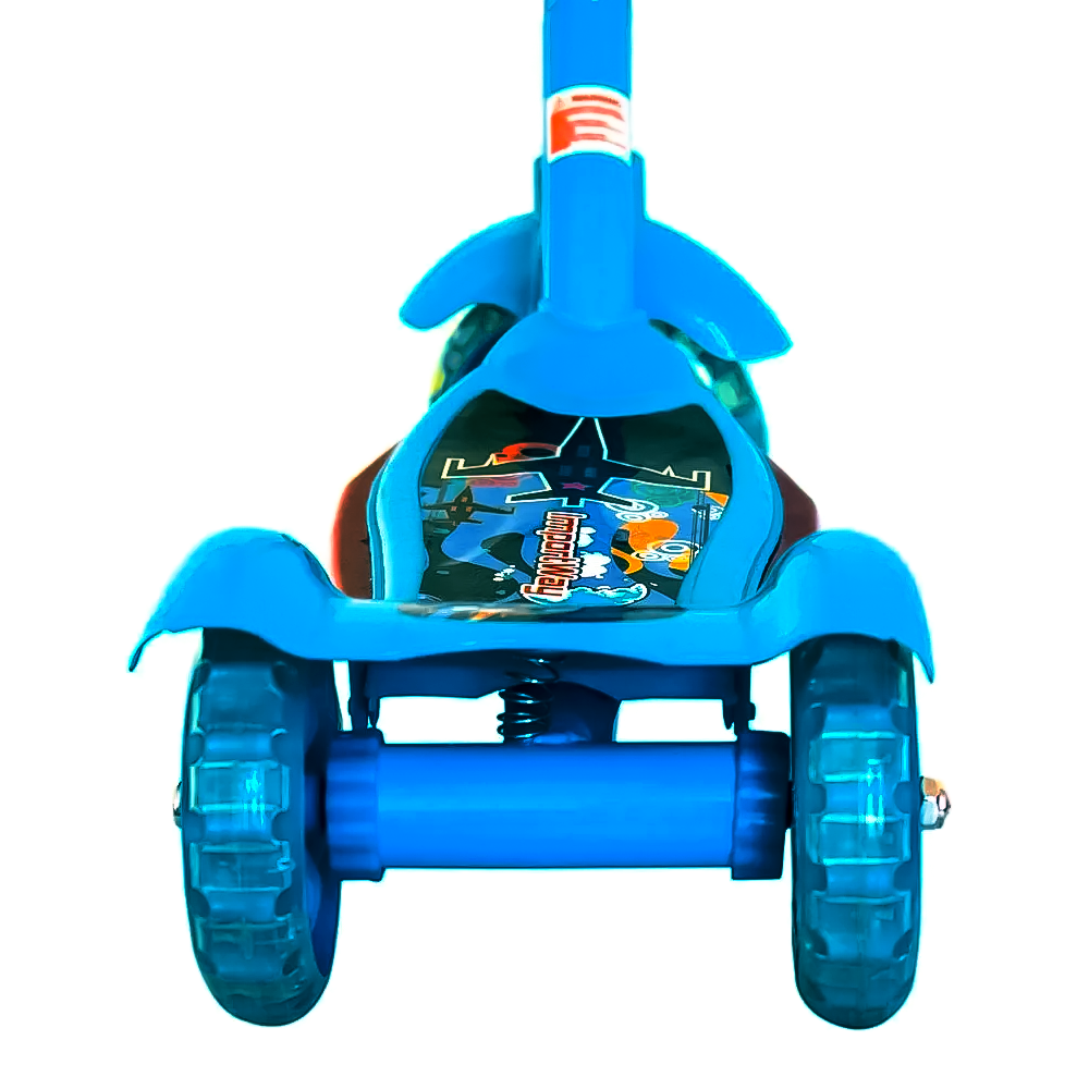 Patinete Importway infantil 3 rodas com cesta azul para crianças - 2