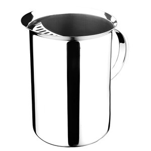 Jarra para Suco, Agua, com Aparador de Gelo, 2.5 Litros, em Inox