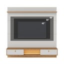 Ver imagem 3 de Painel Home Suspenso Bali com Nicho e Led para Tv até 60 Polegadas Off White Matte Freijó Colibri
