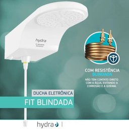 Chuveiro Elétrico Ducha Eletrônica Fit Blindada Branca Hydra 127V 4000W - 3