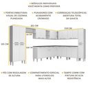 Ver imagem 3 de Armário de Cozinha Completa 11 peças Xangai Pop Multimóveis Branco