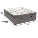 Ver imagem 3 de Cama Box Baú e Colchão Light Espuma D33 Casal Ortobom: Cinza