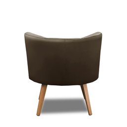 Kit 2 Poltronas Para Sala Decorativa Isa Suede Marrom Adonai Estofados - 6