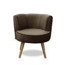 Ver imagem 4 de Kit 2 Poltronas Para Sala Decorativa Isa Suede Marrom Adonai Estofados