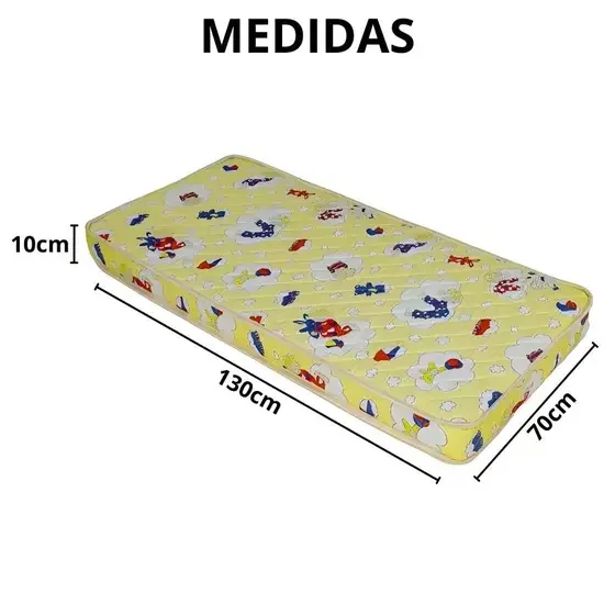 Colchão para Berço D18 Baby Luck Infantil - 70x130x10 - Luckspuma - 3