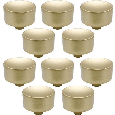 Kit 10 Puxadores 194 Yuma Dourado Móveis Armários Gavetas