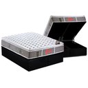 Ver imagem 1 de Cama Box Baú King: Colchão Molas Pocket Ensacadas Castor Light Stress Oxygen New + Base CRC Courano