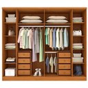 Ver imagem 3 de Guarda Roupa Casal MDF 6 Portas 8 Gavetas 270cm Sevila Cinamomo - TCIL Móveis