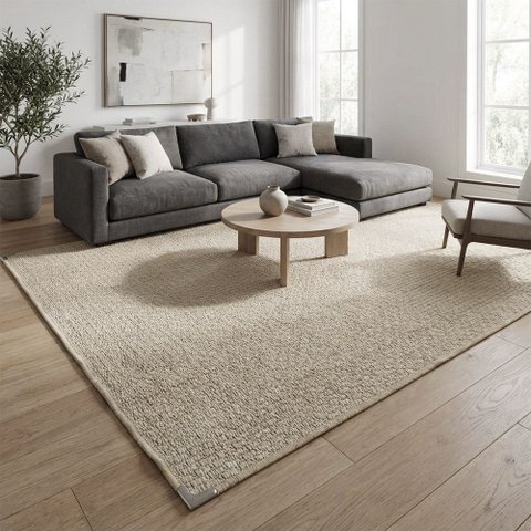 Tapete Sisal Sala Quarto Escritório Clean Art 956 Antiderrapante:1,50X2,00