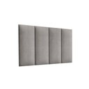 Ver imagem 1 de Cabeceira Solteiro Mdf/mdp Estofada Suede 0,90 Cinza