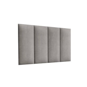 Cabeceira Solteiro Mdf/mdp Estofada Suede 0,90 Cinza