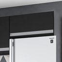 Ver imagem 4 de Armário Aéreo Geladeira Andréia 60 Cm Preto Ajl