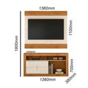 Ver imagem 3 de Rack com Painel para Tv 55 Polegadas 180x136cm Combo Buzios