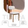 Kit 8 Cadeiras de Jantar Tulipa Estrutura Aço Carbono Laminado Natural com Estofado Linho Cru - 2