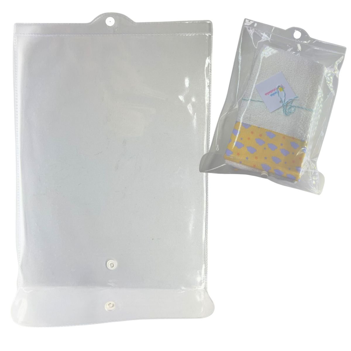 Embalagem de Pendurar Multiuso Pvc Cristal com Botão 26x20cm - 8