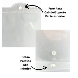 Embalagem de Pendurar Multiuso Pvc Cristal com Botão 26x20cm - 4