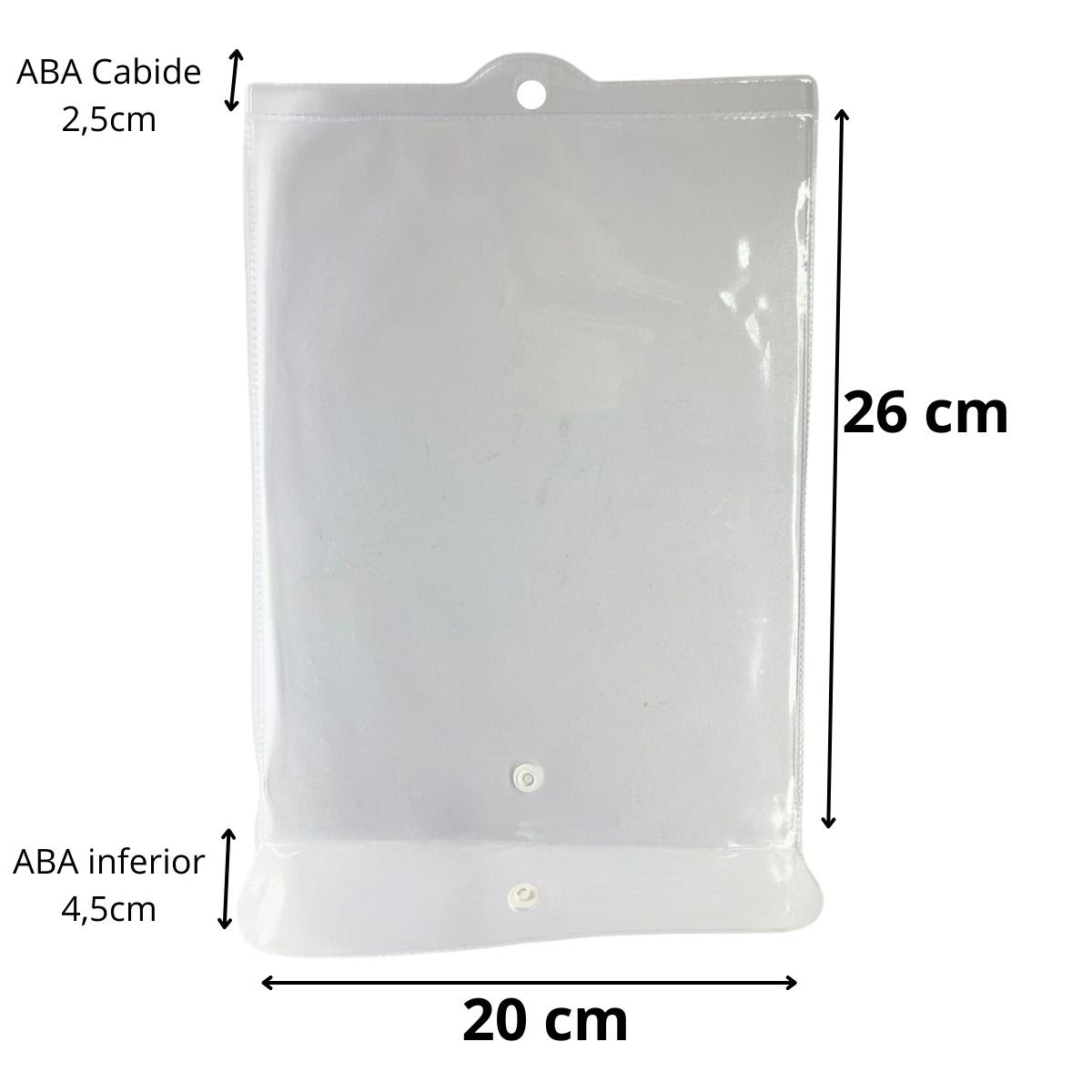 Embalagem de Pendurar Multiuso Pvc Cristal com Botão 26x20cm - 9