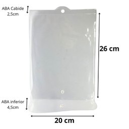 Embalagem de Pendurar Multiuso Pvc Cristal com Botão 26x20cm - 9
