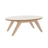 Mesa de Centro Flobi Retrô 100% MDF Natural C/ Off White OOL Dalla Costa - 1