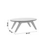 Mesa de Centro Flobi Retrô 100% MDF Natural C/ Off White OOL Dalla Costa - 6
