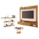 Ver imagem 1 de Home Suspenso Zenith Cinamomo Off White com Mesa de Centro Sky com Tampo de Vidro e Aparador
