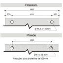 Ver imagem 2 de Suporte Invisível Parabold 35kg Pp144 para Prateleiras e Divisórias Rometal 01 Unidade